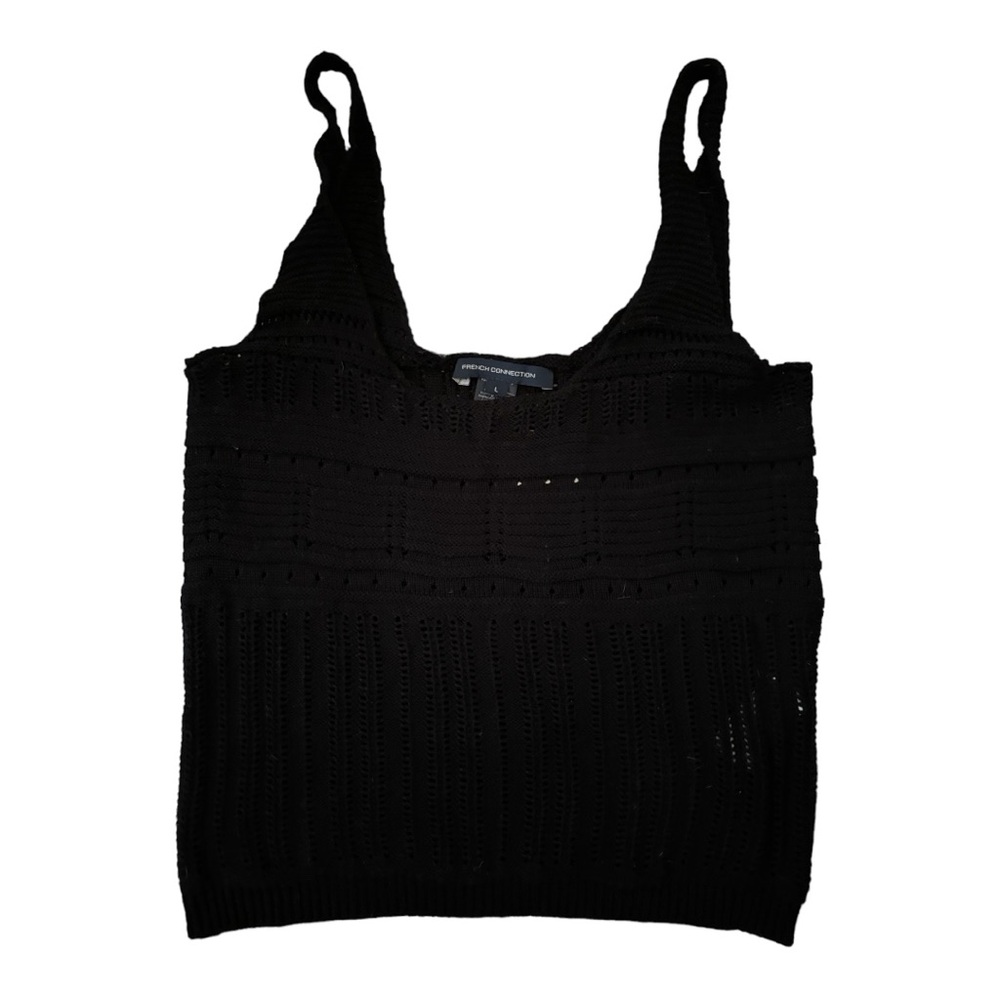 SALE🚨NWT🐝French Connection Black Sweater Crochet Tank